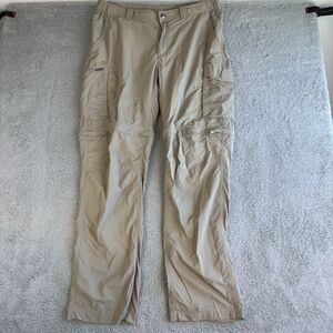 Columbia Pants Mens 38x34 Beige Cargo Hiking‎ Convertible Zip Off Omni Shield